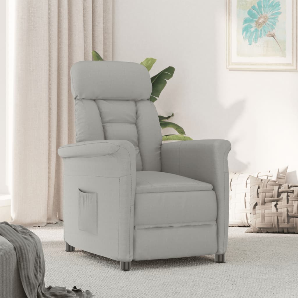 Fauteuil inclinable Gris clair Similicuir daim