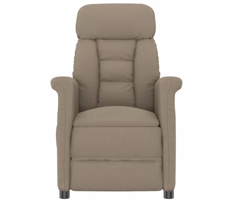 vidaXL Masažinis krėslas, taupe spalvos, dirbtinė versta oda