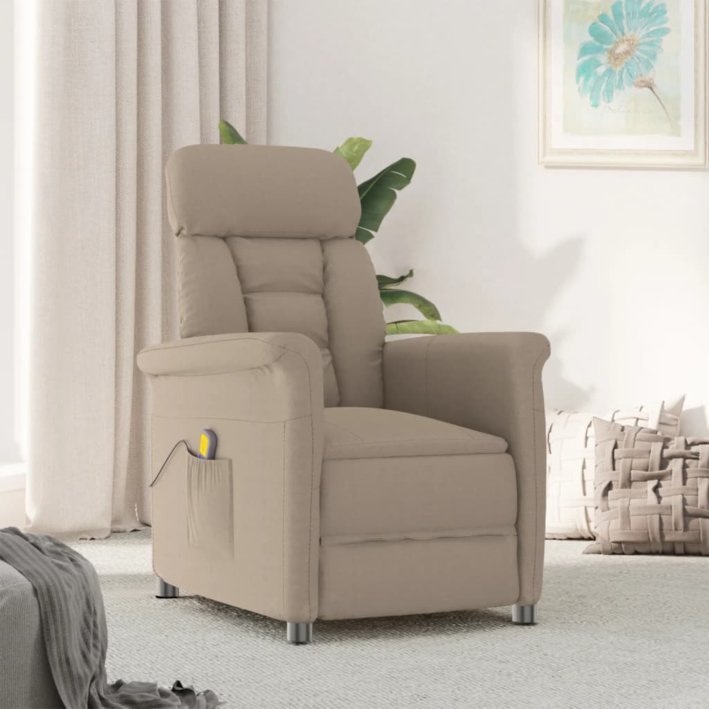 Fauteuil de massage Taupe Similicuir daim