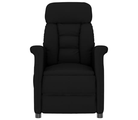 vidaXL Masažinis krėslas, juodos spalvos, dirbtinė versta oda