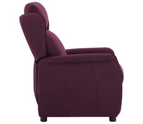 vidaXL Fotel rozkładany, fioletowy, tapicerowany tkaniną