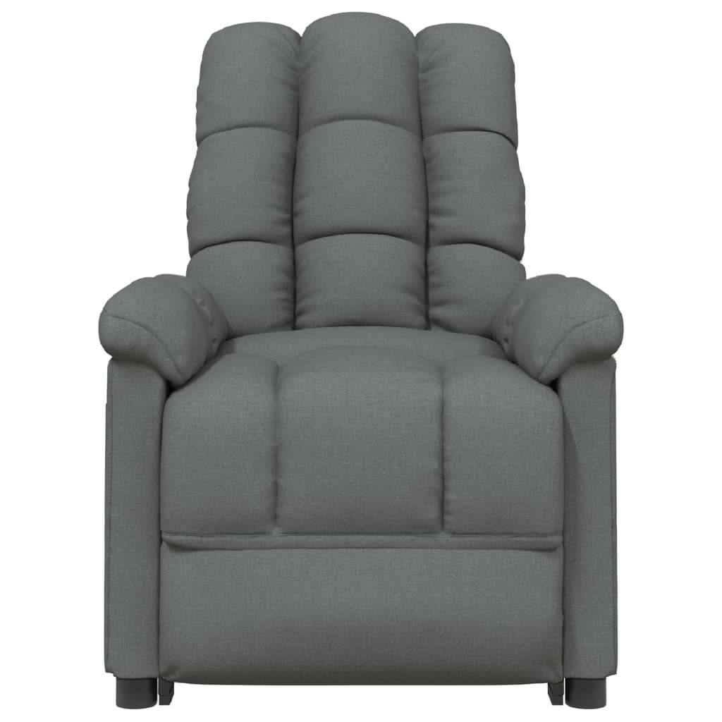 vidaXL Fauteuil verstelbaar stof donkergrijs afbeelding