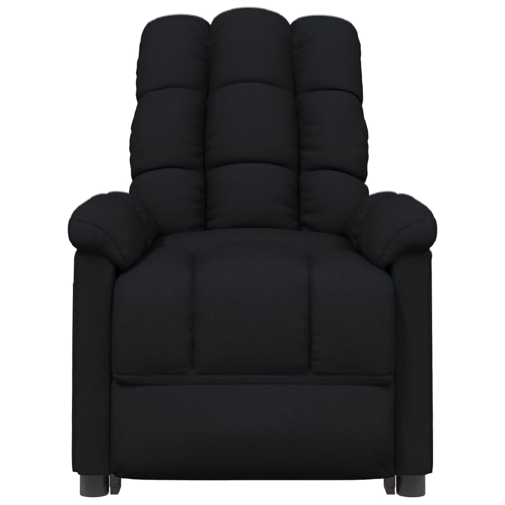 vidaXL Fauteuil verstelbaar stof zwart afbeelding
