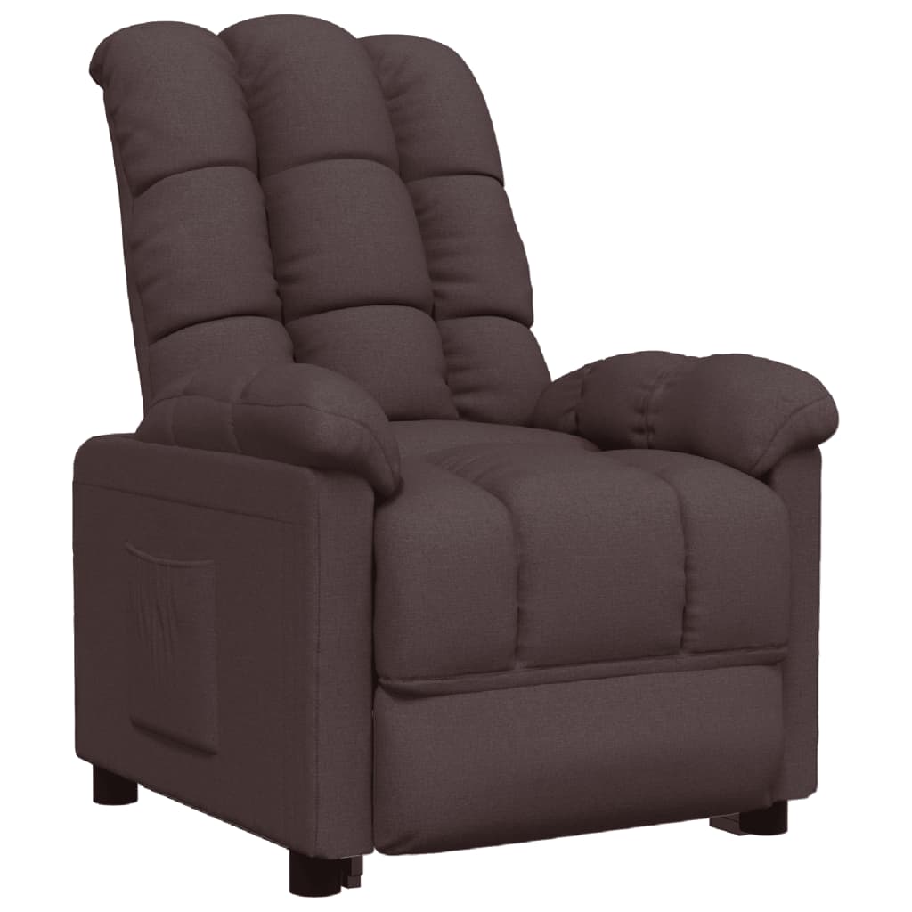 

vidaXL Recliner Dark Brown Fabric