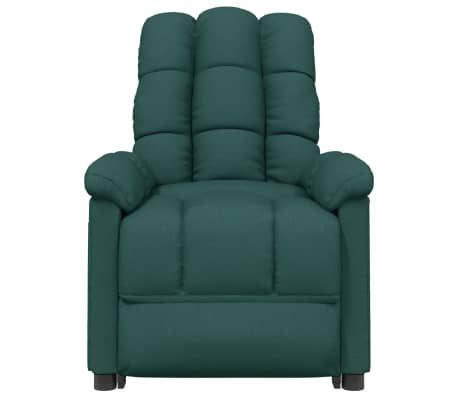 vidaXL كرسي استرخاء قماش أخضر داكن