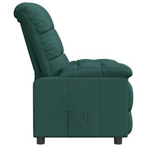 Polohovací křeslo tmavě zelené textil - obrázek 4