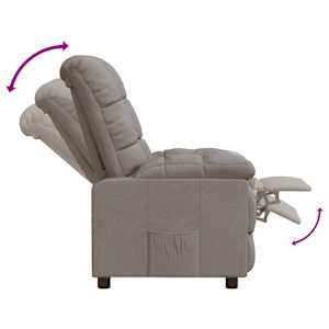 Polohovací křeslo taupe textil - obrázek 6