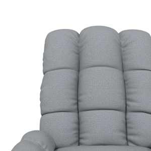 Masážní křeslo světle šedé textil - obrázek 8