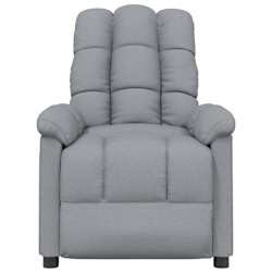 vidaXL Massagesessel Hellgrau Stoff