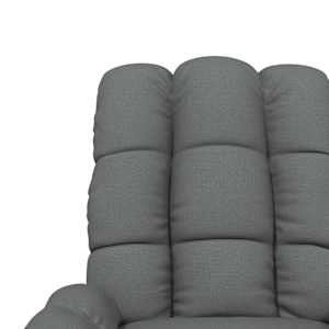 Masážní křeslo tmavě šedé textil - obrázek 8