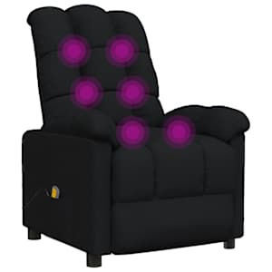 Masážní křeslo černé textil - obrázek 6