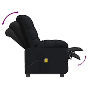 Masážní křeslo černé textil - obrázek 7