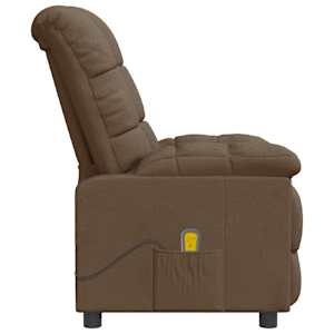 Masážní křeslo hnědé textil - obrázek 4