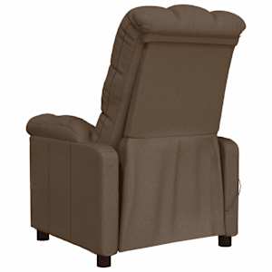 Masážní křeslo hnědé textil - obrázek 5