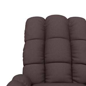 Masážní křeslo tmavě hnědé textil - obrázek 8