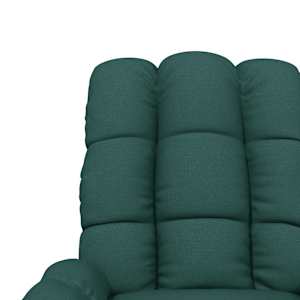 Masážní křeslo tmavě zelené textil - obrázek 8