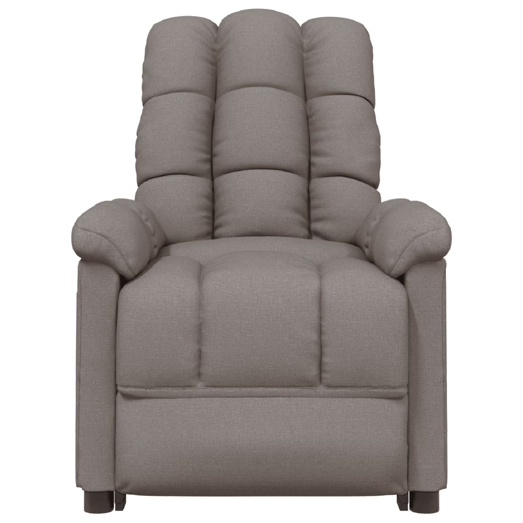 

vidaXL Massagestoel verstelbaar stof taupe