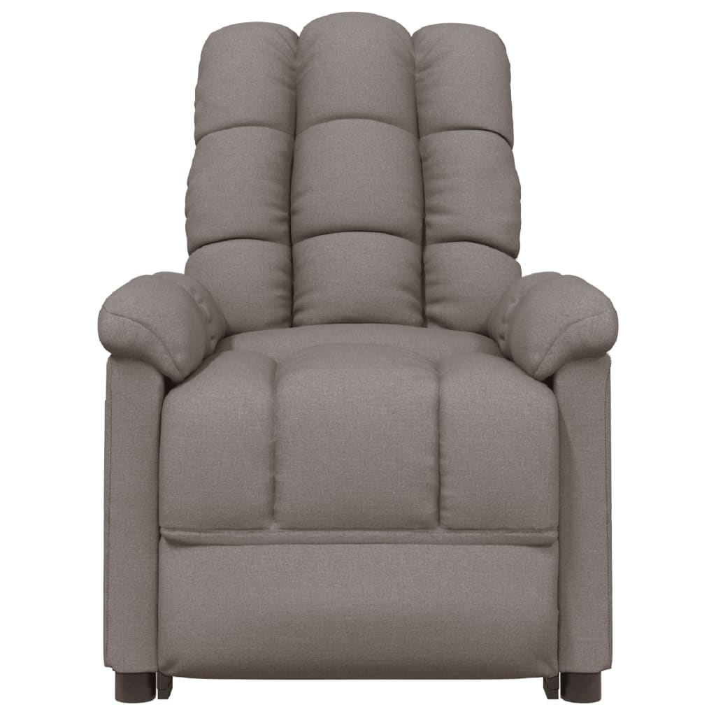 vidaXL Massagestoel stof taupe