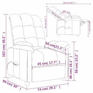 Masážní křeslo taupe textil - obrázek 11