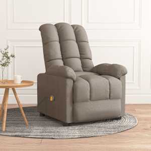 Masážní křeslo taupe textil - obrázek 1