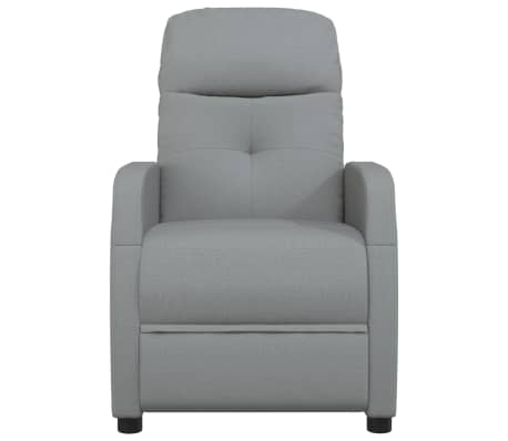 vidaXL Fauteuil verstelbaar stof lichtgrijs