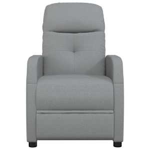 vidaXL Fauteuil verstelbaar stof lichtgrijs