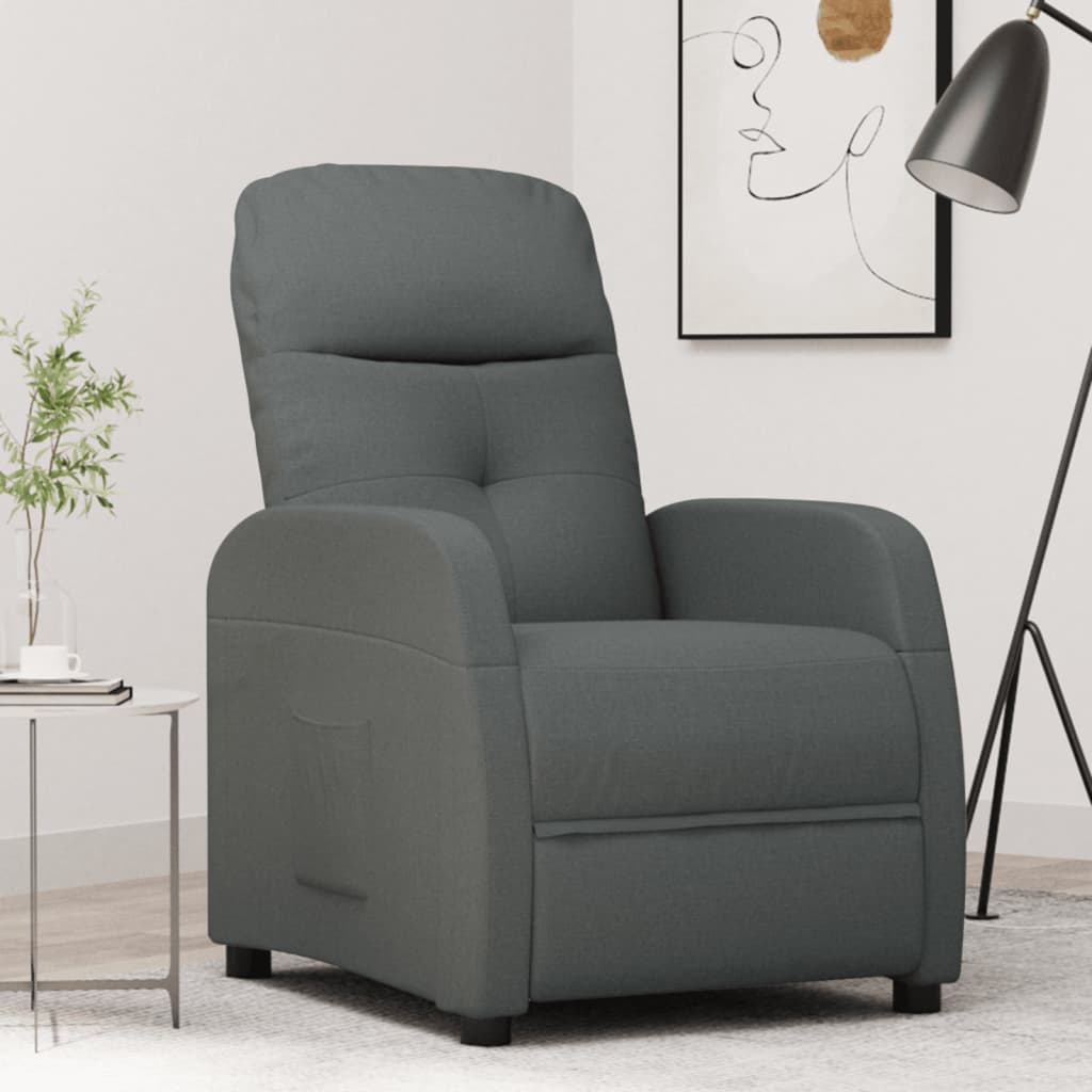 Fauteuil inclinable Gris foncé Tissu