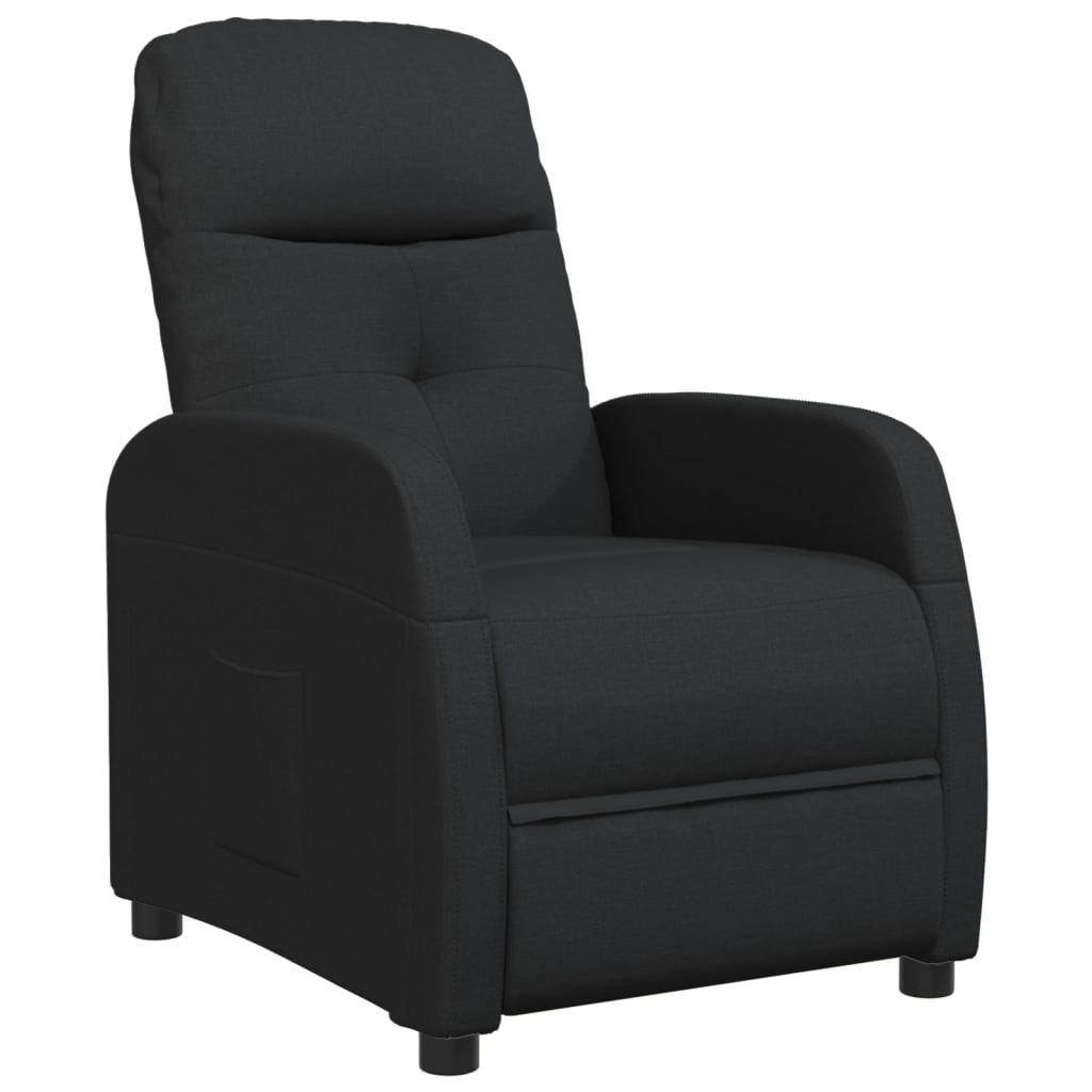 

vidaXL Recliner Black Fabric