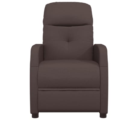 vidaXL Recliner Chair Dark Brown Fabric