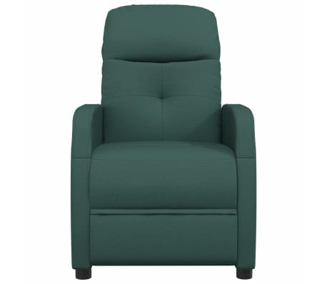 vidaXL Fauteuil inclinable Vert foncé Tissu