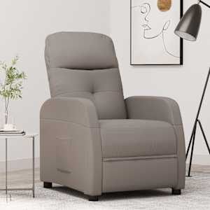 Polohovací křeslo taupe textil