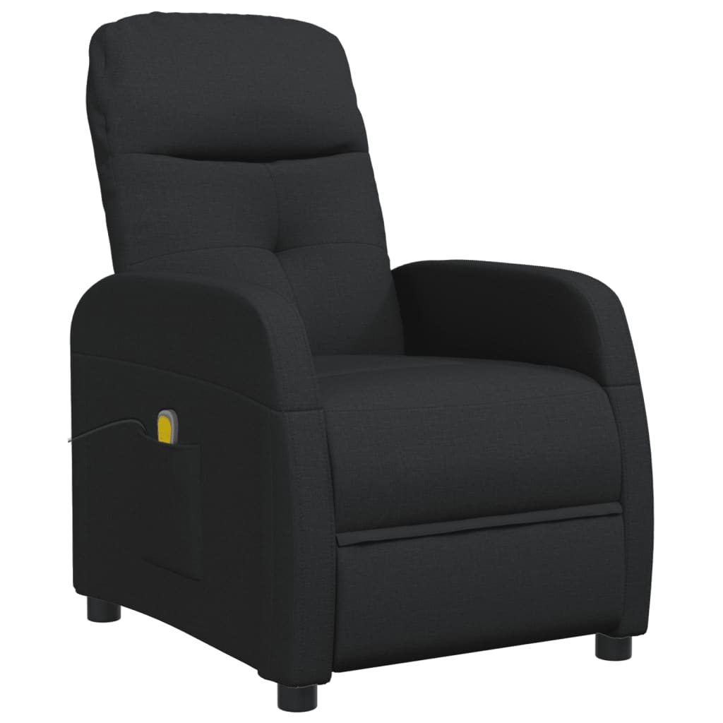 

vidaXL Massage Recliner Black Fabric