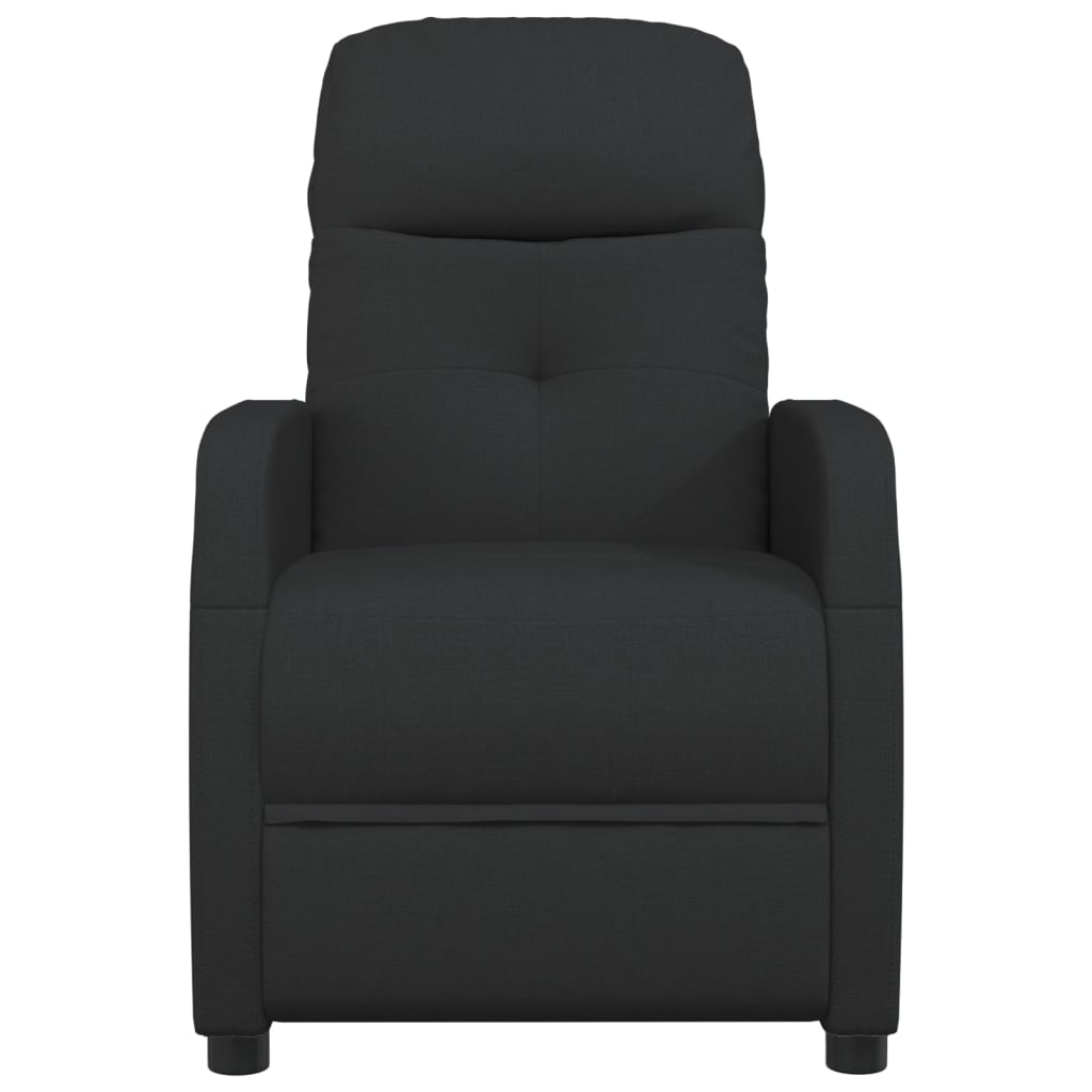 vidaXL Massage Recliner Black Fabric