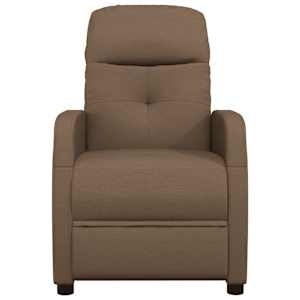 vidaXL Masažinis krėslas, rudos spalvos, audinys