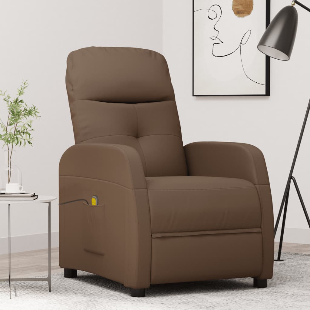 Fauteuil de massage Marron Tissu