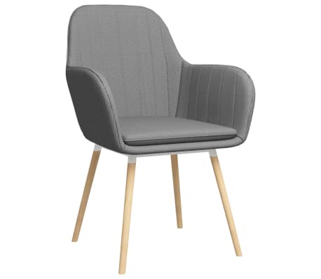 vidaXL Chaises à manger avec accoudoirs lot de 2 gris clair tissu