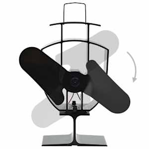 Teplem poháněný ventilátor na kamna 2 lopatky černý - obrázek 4