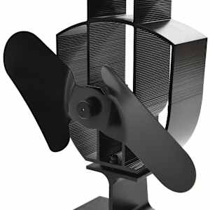 Teplem poháněný ventilátor na kamna 2 lopatky černý - obrázek 5