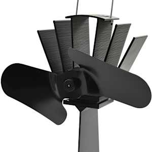 Teplem poháněný ventilátor na kamna 2 lopatky černý - obrázek 5