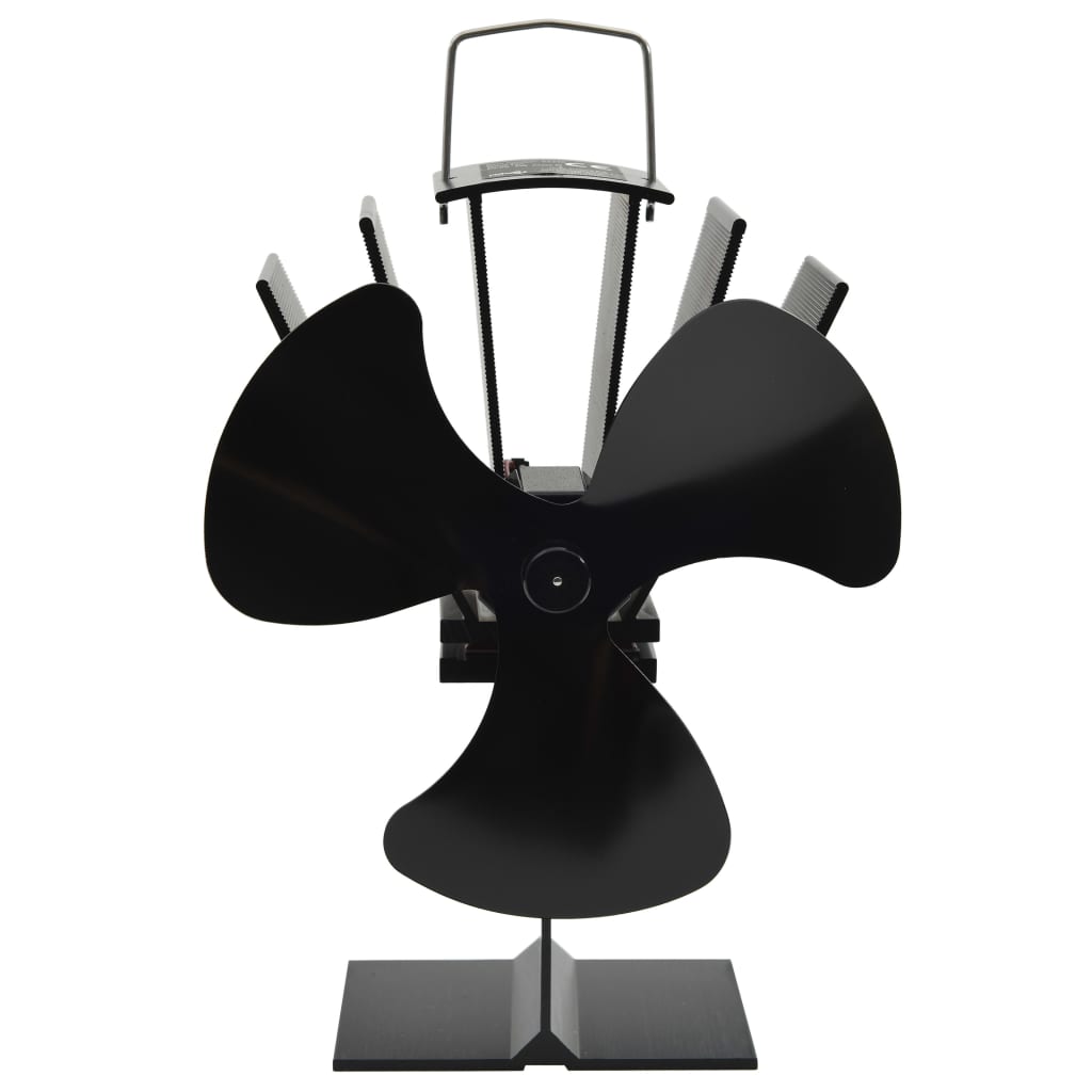 vidaXL Kachelventilator met 3 vinnen zwart afbeelding