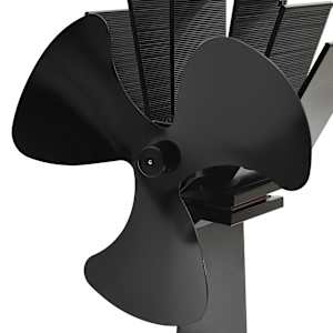 Teplem poháněný ventilátor na kamna 3 lopatky černý - obrázek 6