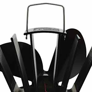 Teplem poháněný ventilátor na kamna 4 lopatky černý - obrázek 6