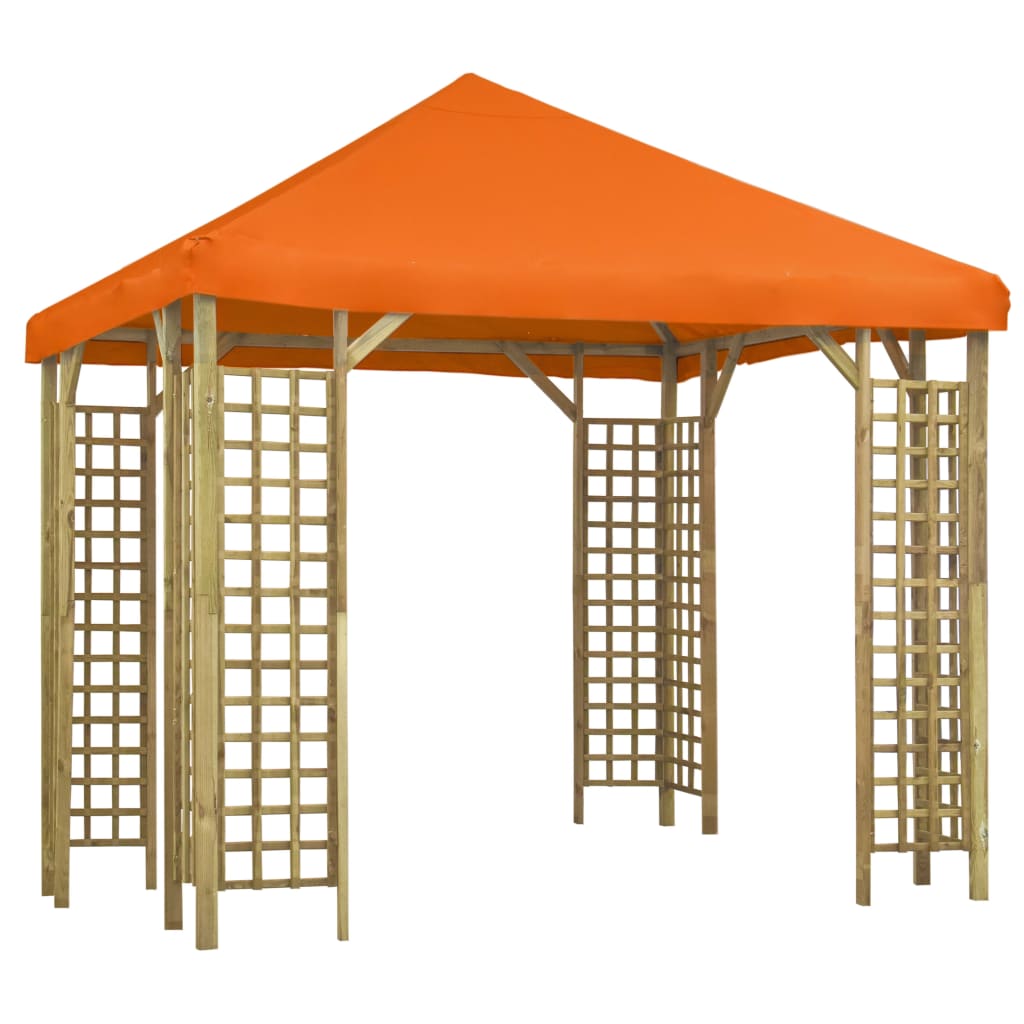 vidaXL Pavilion, portocaliu, 3 x 3 m (310032+47710) vidaXL