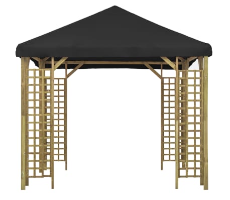 vidaXL Pavėsinė, antracito spalvos, 3x3m