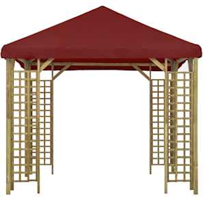 vidaXL Gazebo 3x3 m Rosso Bord&ograve;