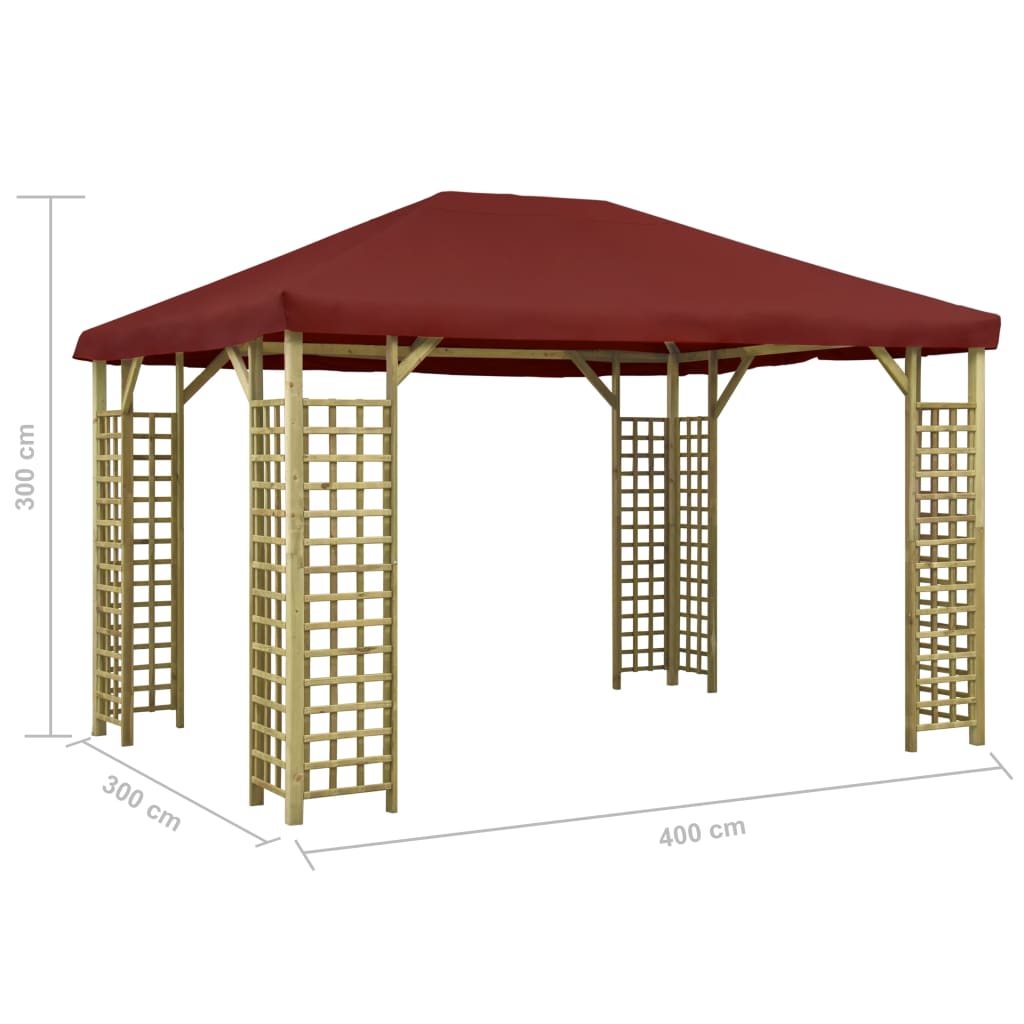 Bordó pavilon 4 x 3 m 