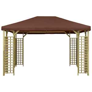 vidaXL Gazebo 4x3 m Marrone