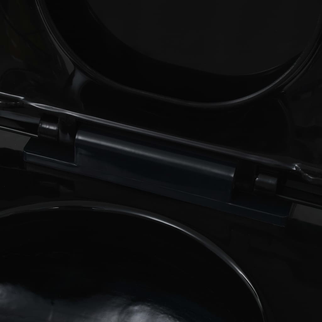 Toilette Suspendue Au Mur Avec Réservoir Caché Céramique Noir VidaXL 20 width=274