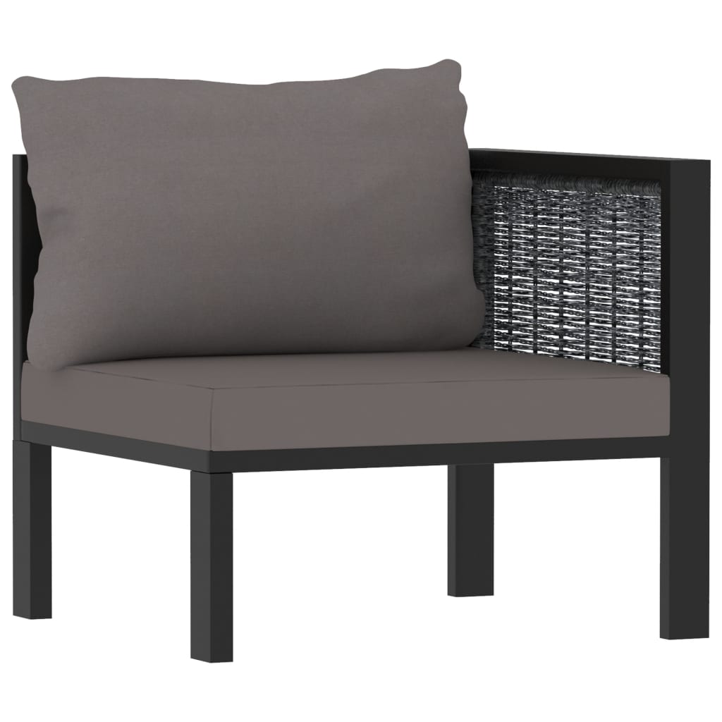 Sofa-Eckelement mit Linker Armlehne Poly Rattan Anthrazit kaufen