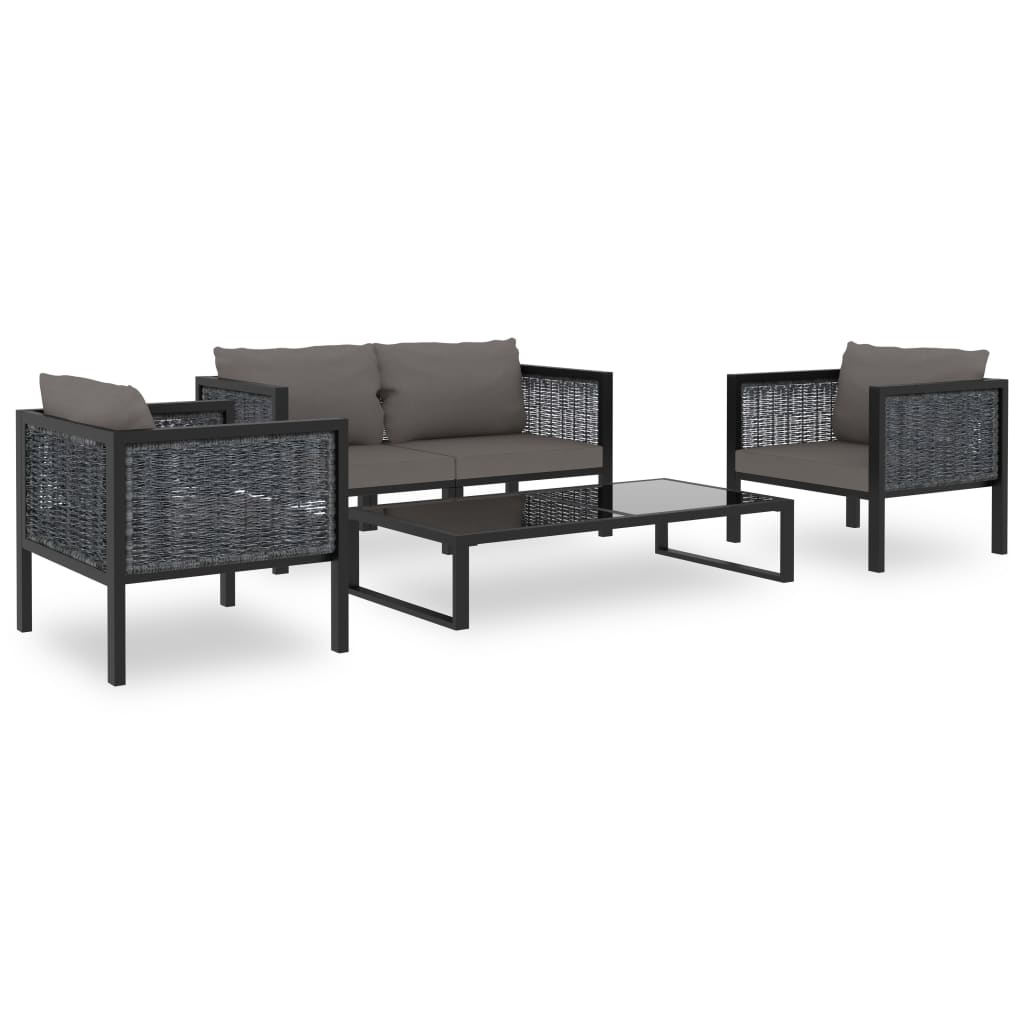 Modular corner sofa with right armrest, pe rattan